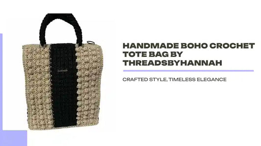 Handmade Boho Crochet Tote Bag by ThreadsByHannah by@Outfy