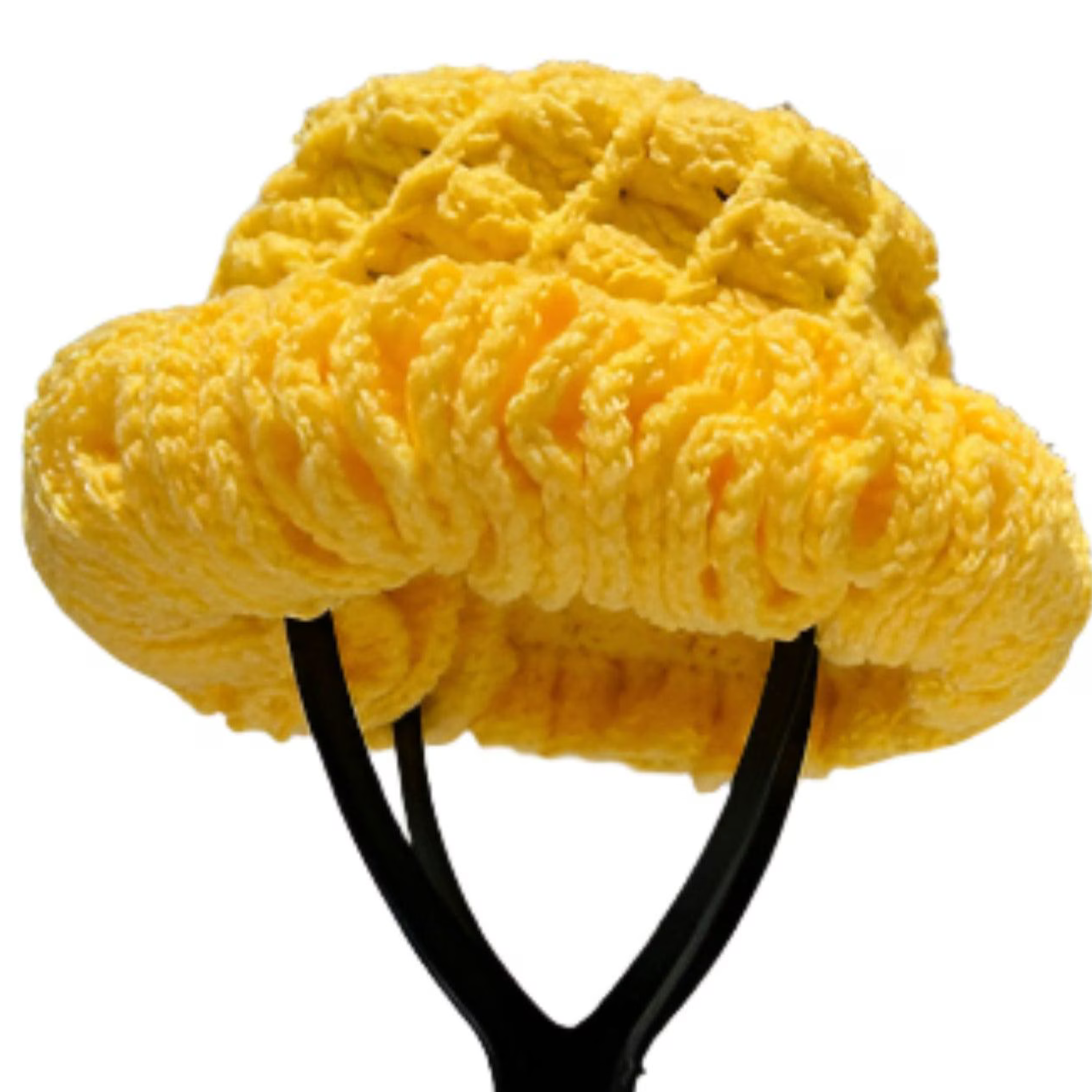Golden Horizon Wavy Brim Handmade Crochet Hat