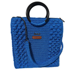 Sapphire Stitch Handmade Crochet Trapezoid Bag