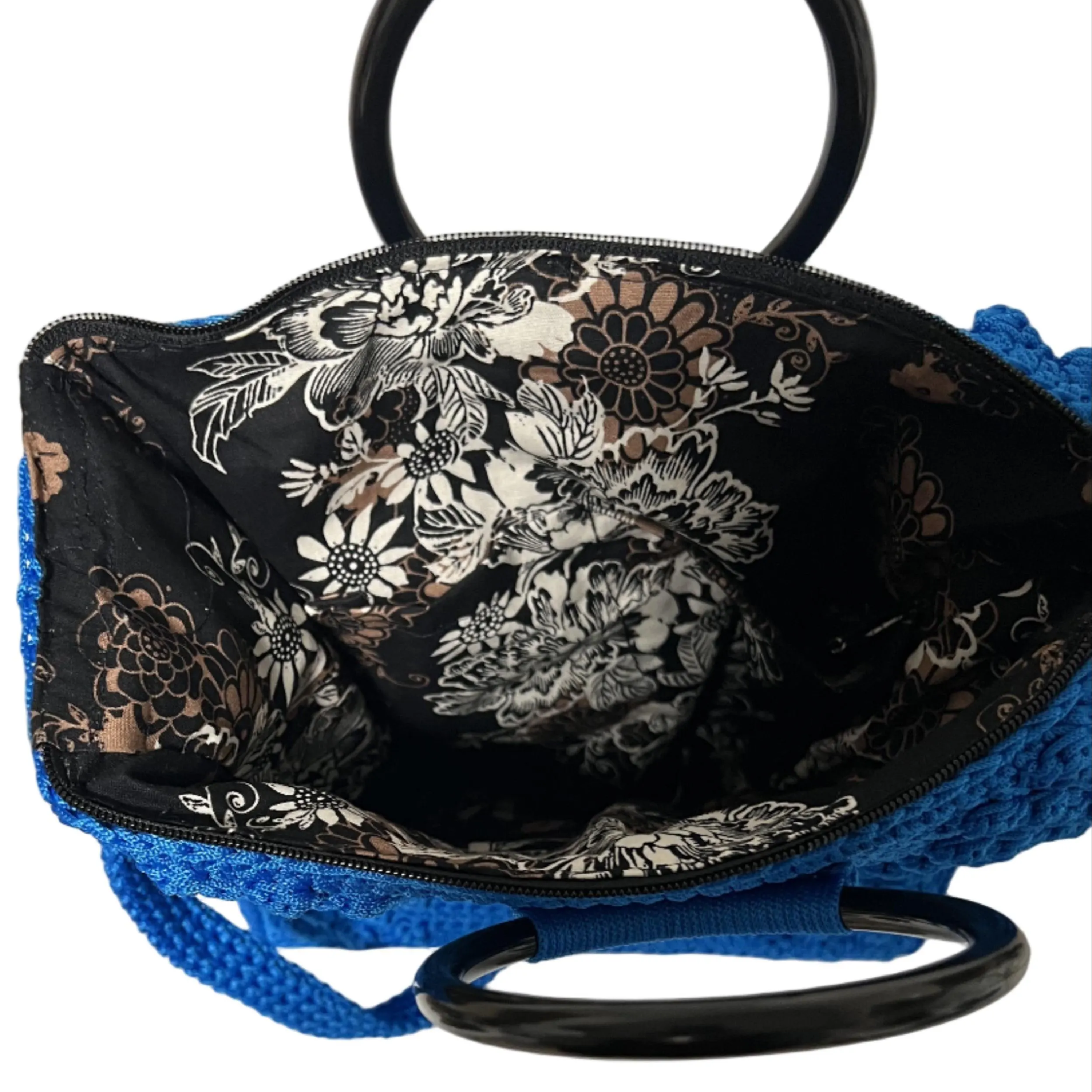 Sapphire Stitch Handmade Crochet Trapezoid Bag