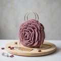 Rose of Kenya Handcrafted Pink Flower Purse