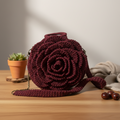 Maasai Rose Artisan Red Crochet Purse crossbody bag with intricate rose pattern by ThreadsByHannah