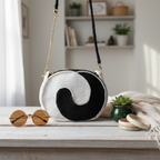Yin & Yang Harmony African Handmade Crochet Sling Purse