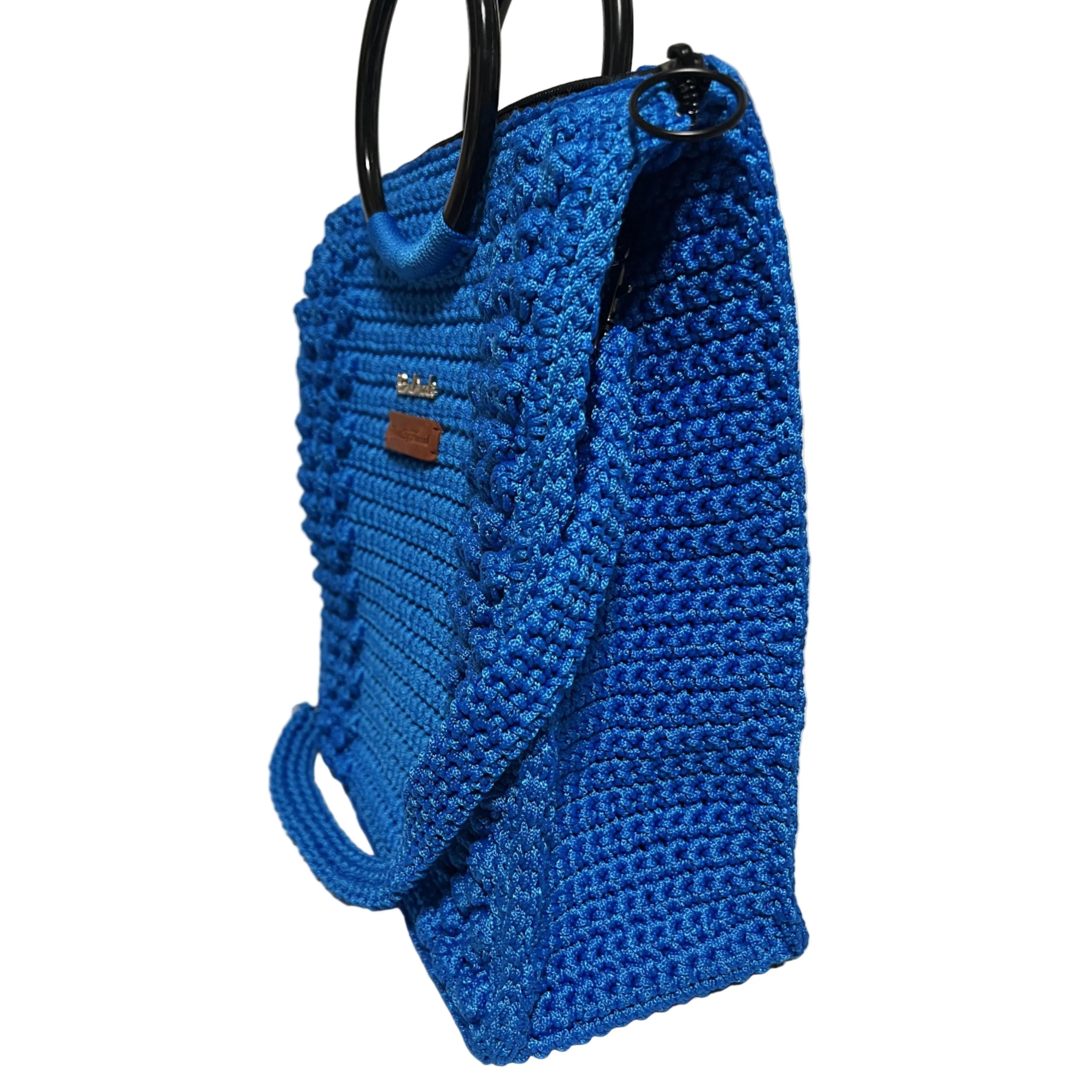 Sapphire Stitch Handmade Crochet Trapezoid Bag