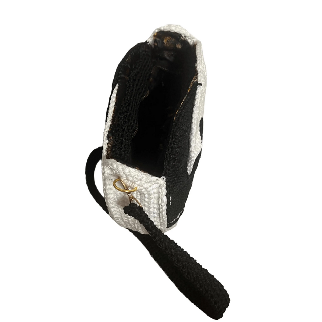 Yin & Yang Harmony African Handmade Crochet Sling Purse