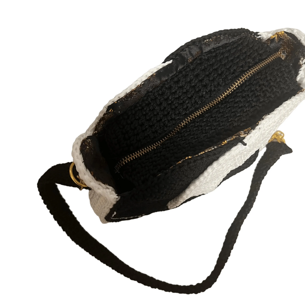 Yin & Yang Harmony African Handmade Crochet Sling Purse