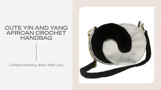 Cute Yin and Yang African Crochet Handbag by@Outfy