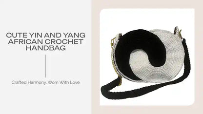 Cute Yin and Yang African Crochet Handbag by@Outfy