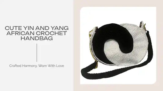 Cute Yin and Yang African Crochet Handbag by@Outfy