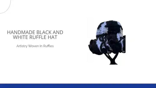 Handmade Black and White Ruffle Hat by@Outfy