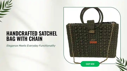 Handcrafted Satchel Bag with Chain by@Outfy