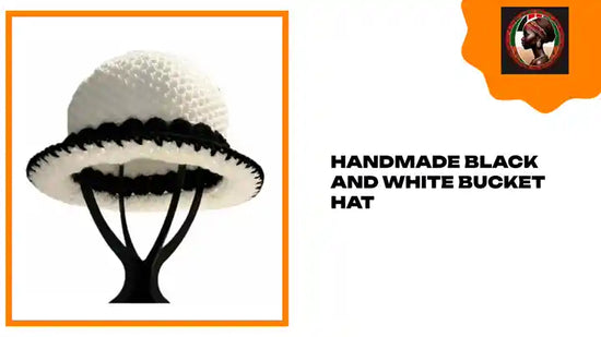 Handmade Black and White Bucket Hat by@Outfy